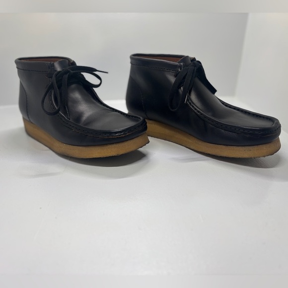 Clarks Wallabee Boots Black men’s size 8 - Picture 2 of 6